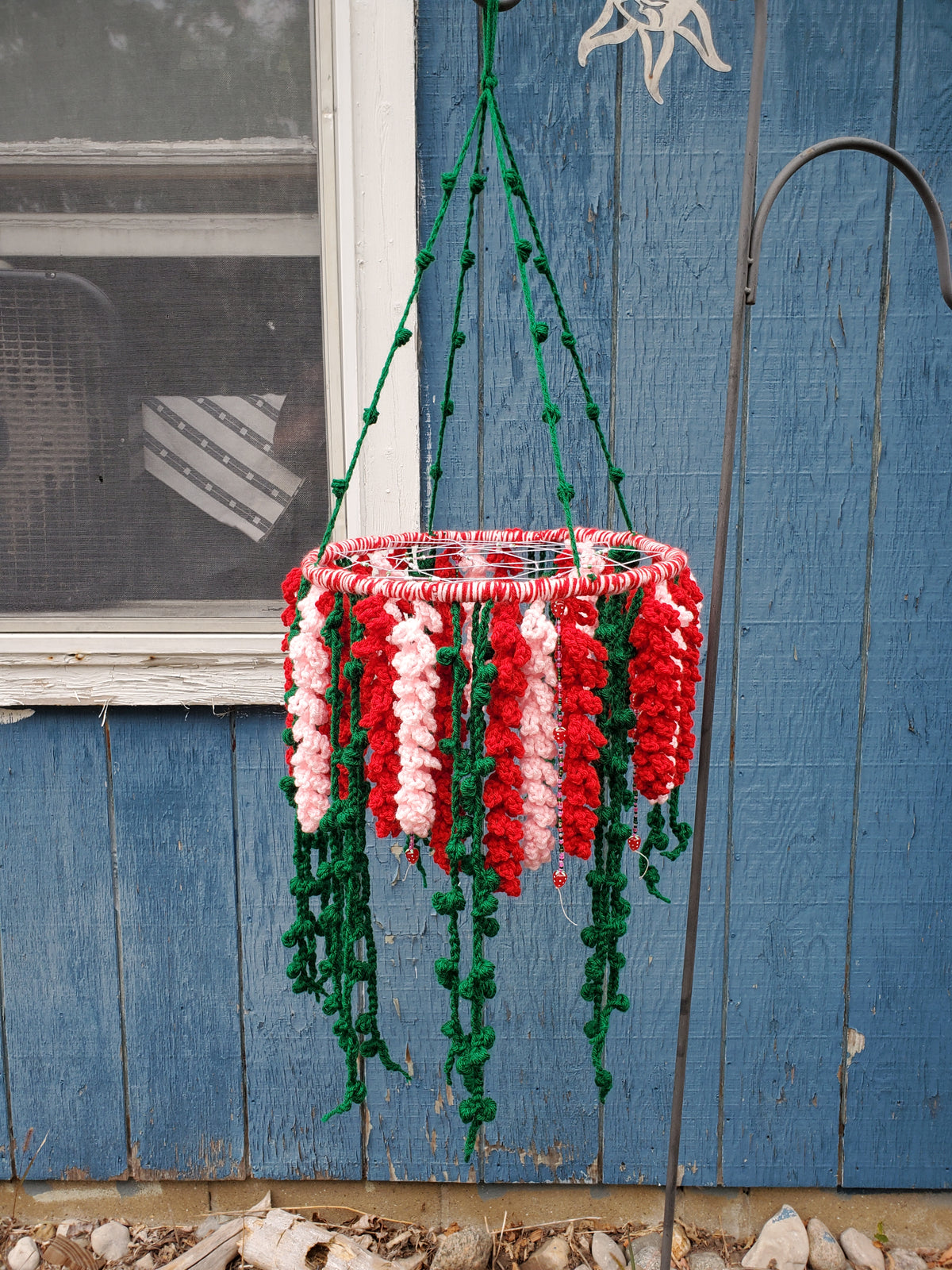 Crochet Strawberry Hanging Wisteria Dream