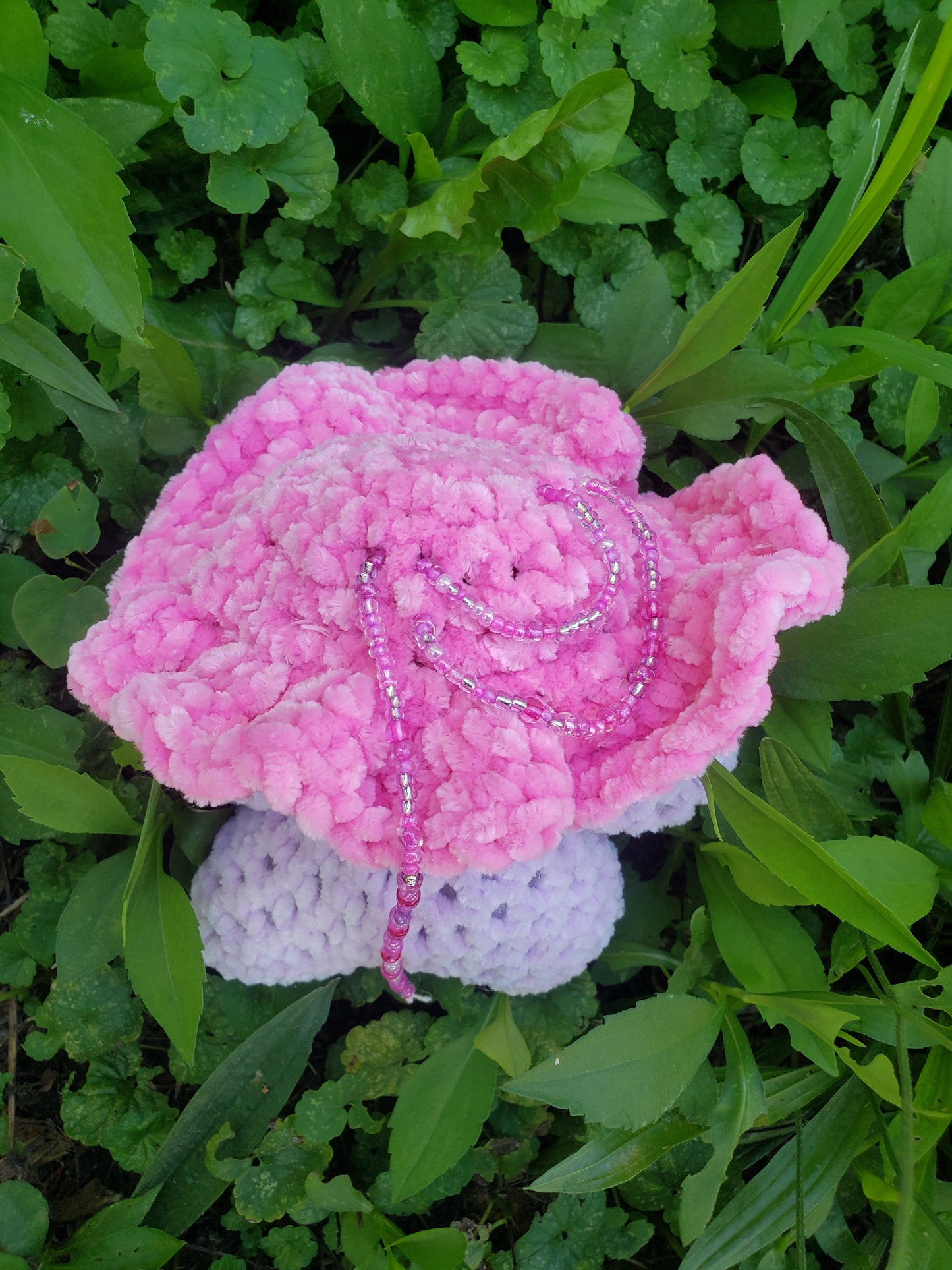 Crochet Beaded Cap Mushroom Friend