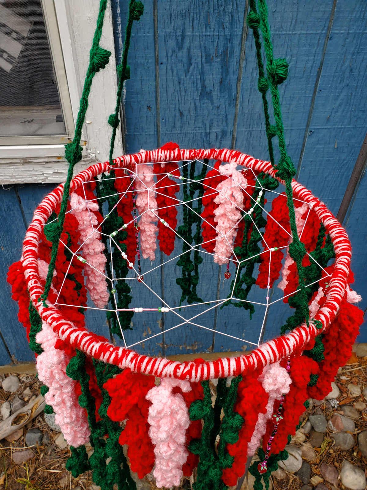 Crochet Strawberry Hanging Wisteria Dream