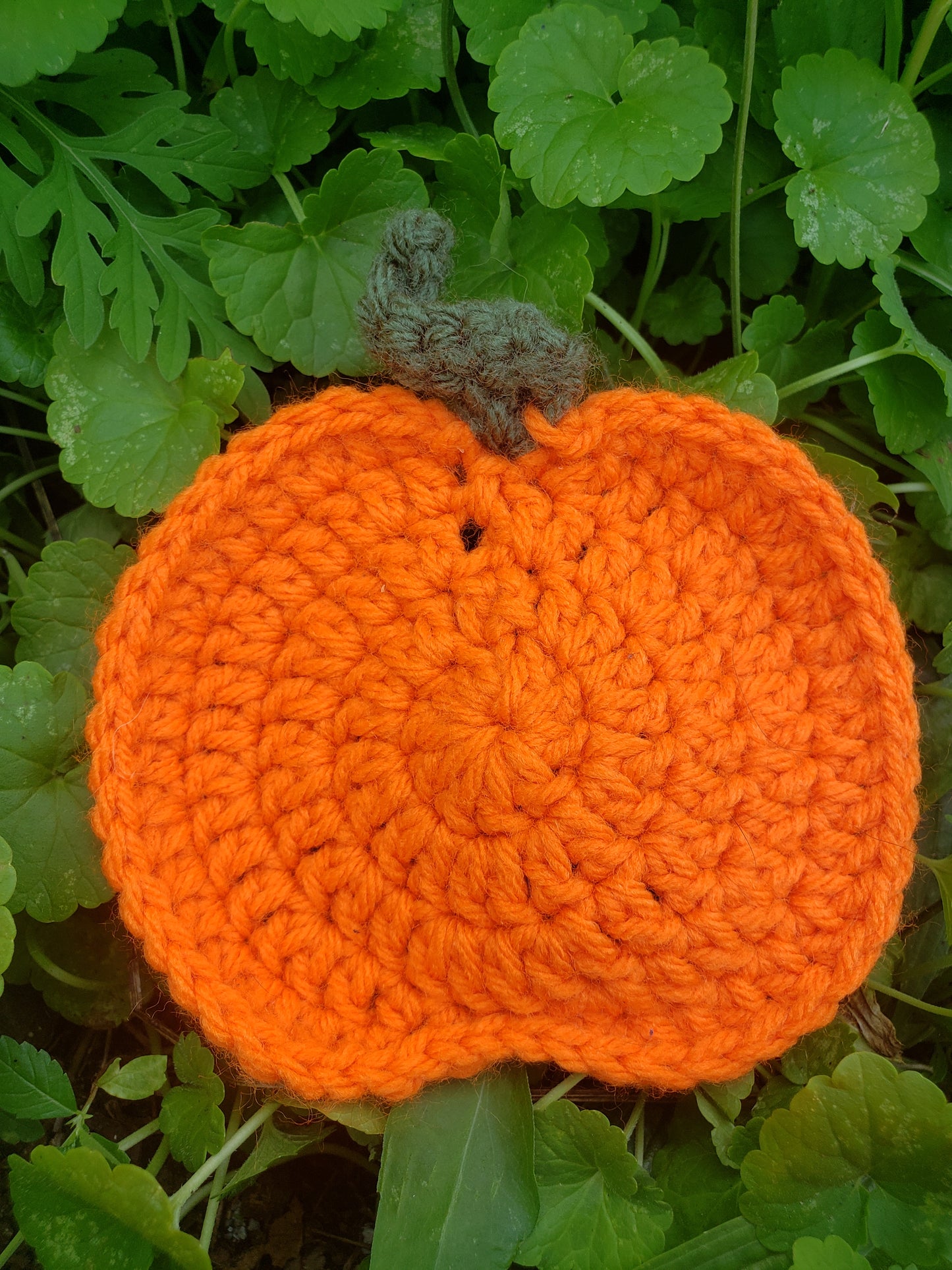 Crochet Pumpkin Coasters Set