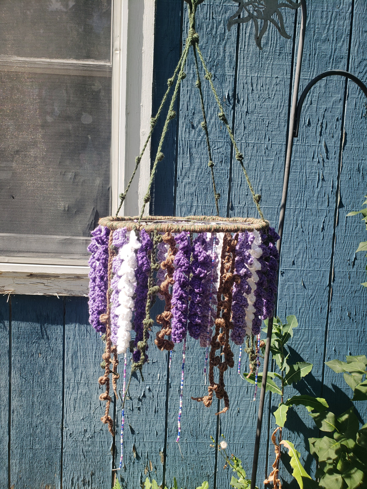 Crochet Whimsical Hanging Wisteria Dream