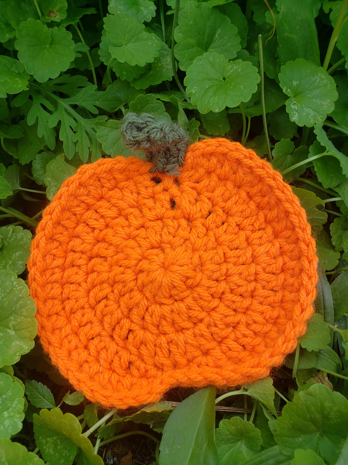 Crochet Pumpkin Coasters Set