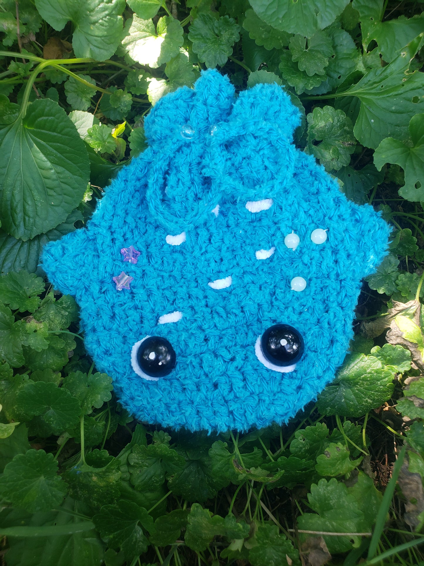 Crochet Whale Drawstring Bag