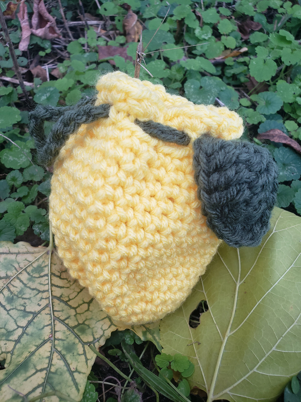 Crochet Small Lemon Pouch