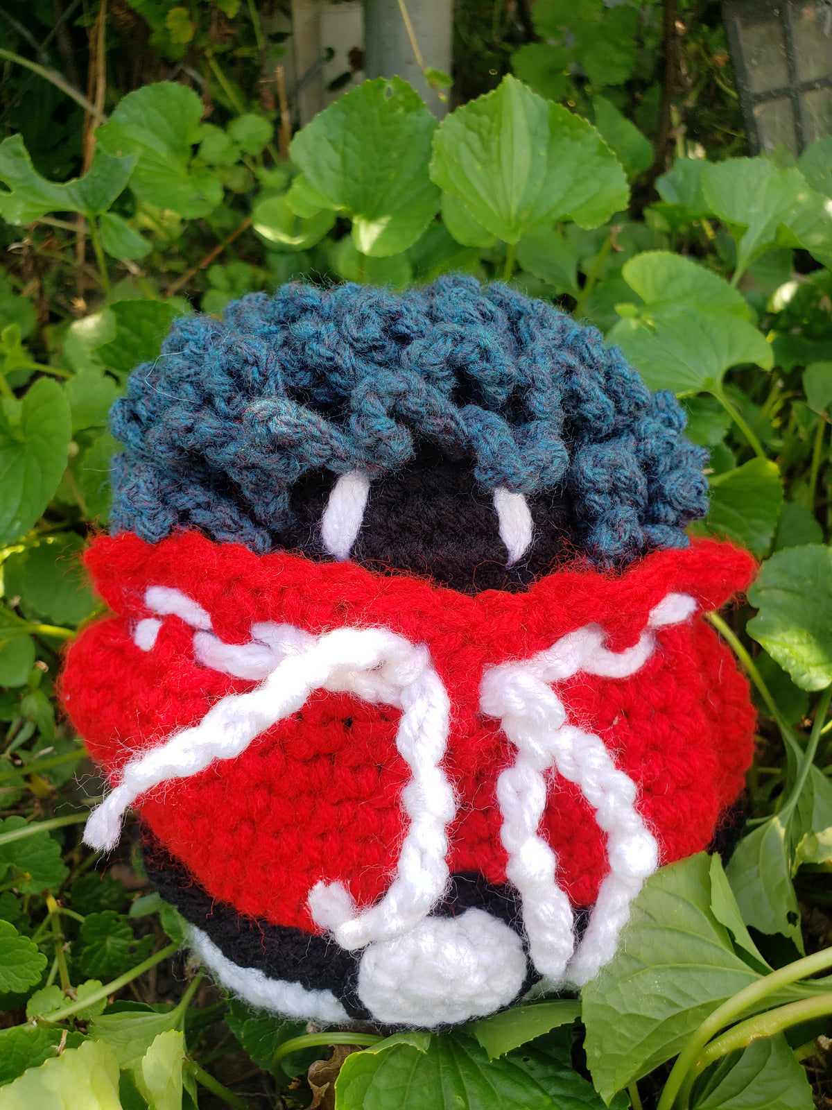 Crochet Pokeball Drawstring Bag and Tangela Plush