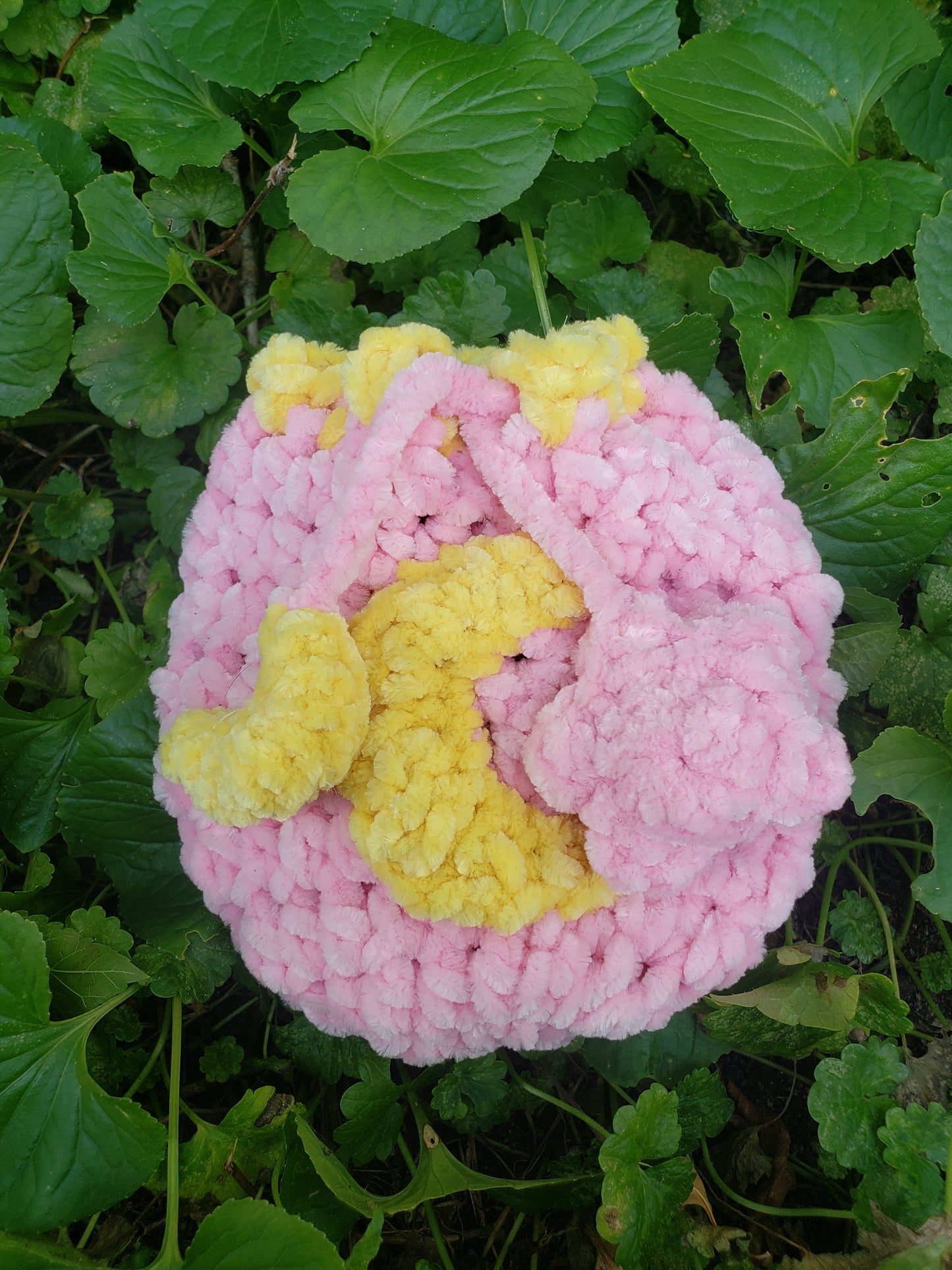 Crochet Plush Star and Moon Drawstring Pouch