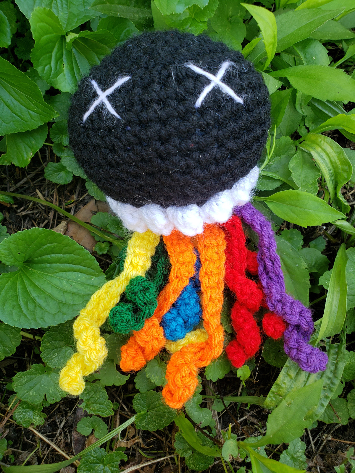 Crochet Rainbow Void Jellyfish